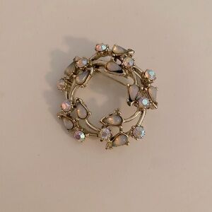 Vintage Iridescent Moonstone Brooch